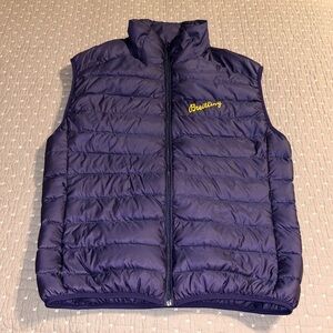Breitling Men’s Navy Down Gilet Puffer Vest Size Medium